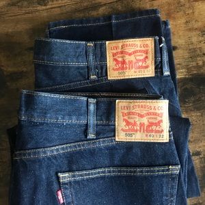 Two Pairs of Levi 505 Jeans